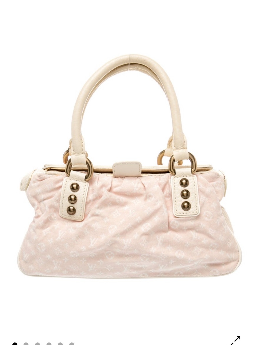 Louis Vuitton Pale Pink and Cream Monogram Shoulder Bag